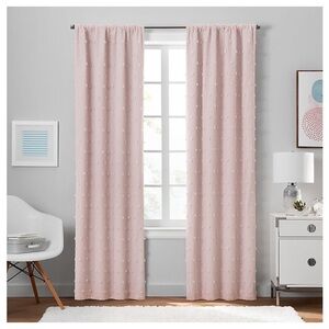 Elegant Pink Textured Curtains